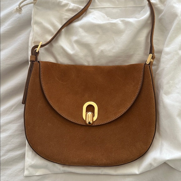 Savette Handbags - Savette Small Tondo Hobo Bag - Saddle Suede